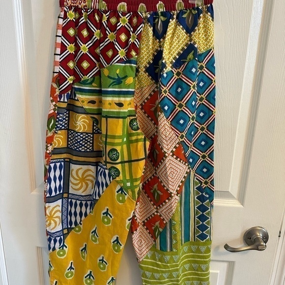 Sacred Threads Colorful Patchwork Ankle Pants - Picture 3 of 7
